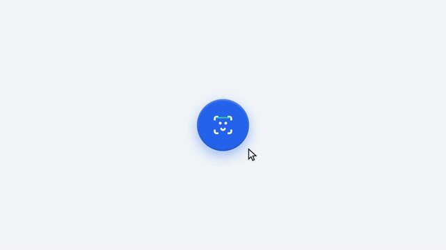 Digital Payment Process Interface With Face Recognition Animation