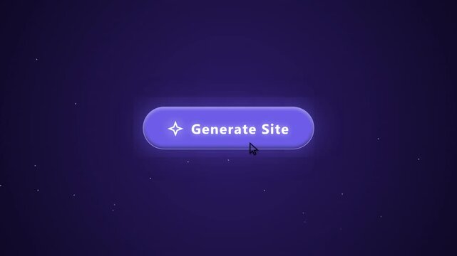 Interactive Website Generator Button Concept with Loading Animation