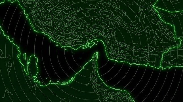 Geopolitical concept featuring a vintage map of the Persian Gulf with miniature oil tankers circled in red marker and a stock market crash newspaper.
