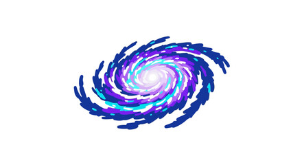 Abstract Swirling Galaxy, Cosmic Energy, Purple Blue Spiral © Ahmed