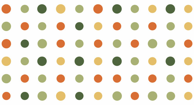 A vibrant pattern of colorful dots fills the entire space.