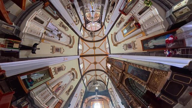 Kaleidoscopic view of the parish of the divine savior church interior