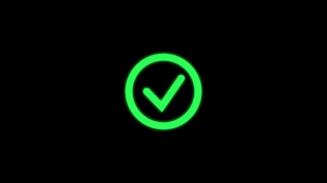 checkmark icon check mark icon transparent background. isolated tick mark or confirm icon animation. check mark sign, verify complete .