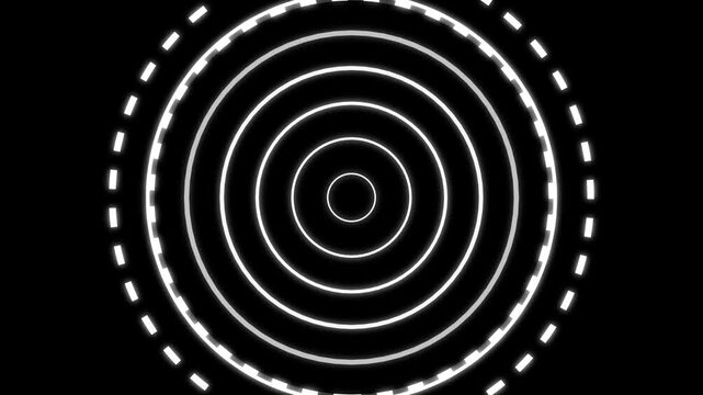 Radio waves waves background. network tower produced radio wave concept. Digital radio wave signal animation. Radio.4K Radio waves animation on black background. network tower produced radio wave.