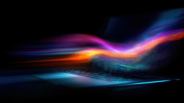 Digital Data Flow Abstract Technology Background
