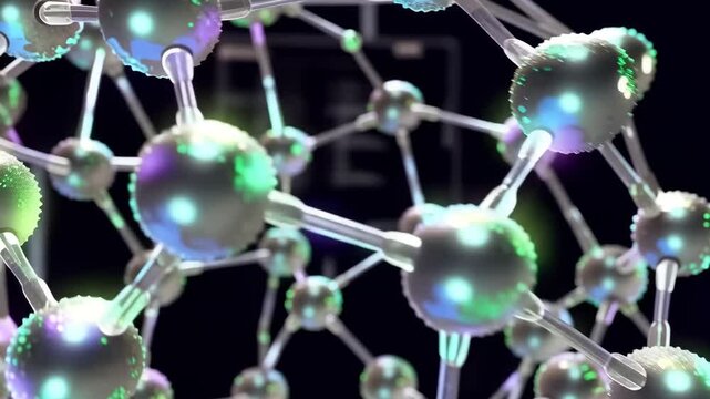 Futuristic Molecular Structure and Nanotechnology Visualization