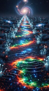Cosmic Stairway - Ascending to the Galaxys Brightest Star in the Universe.