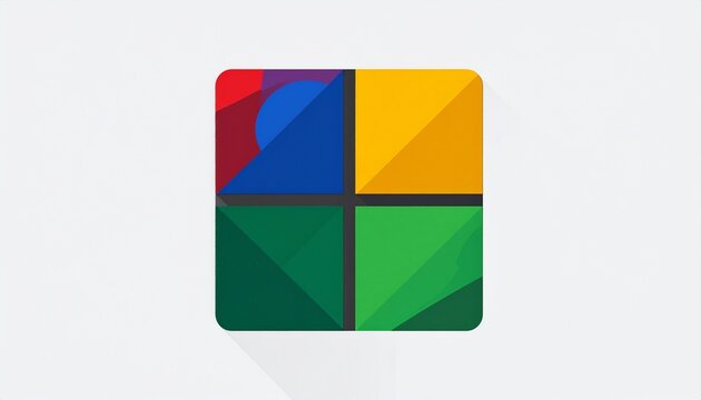 Four-Color Square Grid Logo