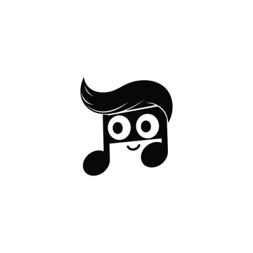 A smiling musical note character with a quiff hairstyle appears friendly and approachable.
