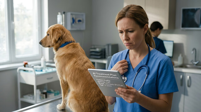 Veterinarian skeptical of AI diagnosis tool suggesting wrong species treatment