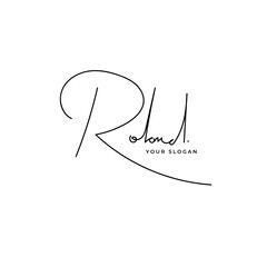 Roland name signature logo vector design © galord