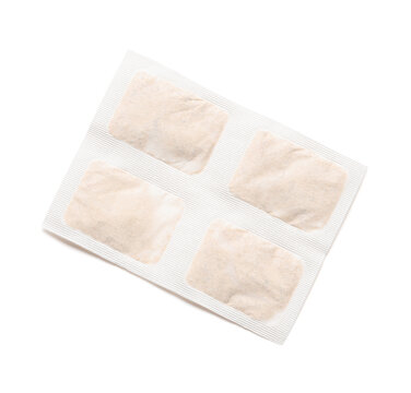 Mustard plaster on white background
