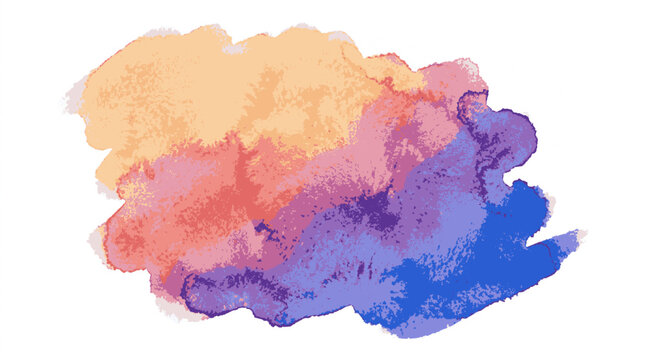 Abstract watercolor painted artwork in gradient colors blending together beautifully