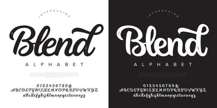 Blend smooth calligraphy script font for elegant wedding invitations and luxury feminine branding identity design