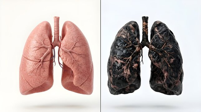 No smoking awareness lung comparison