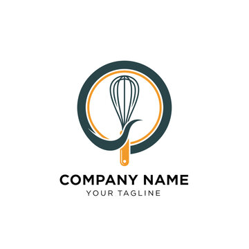 Whisk Logo Design for Culinary Business.