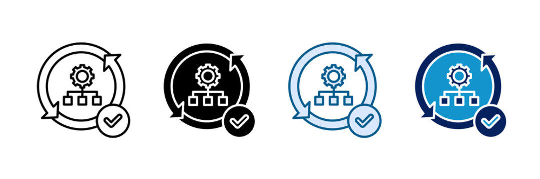 Workflow Optimization Icon Set Multiple Style Collection