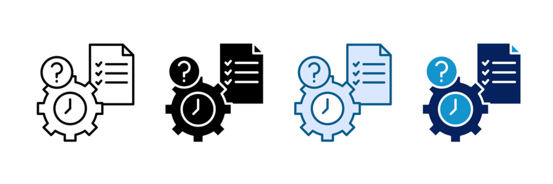 Task Management Icon Set Multiple Style Collection