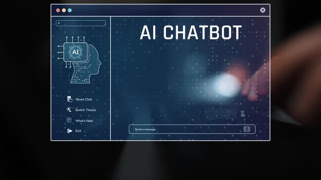 AI chatbot interface facilitates communication, chatbot, and AI interaction for automated user support and information exchange Marrow