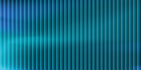 Obraz premium Abstract dark blue and cyan background with neon blurred wavy gradients over vertical lines. Modern futuristic technology design for digital backdrops.