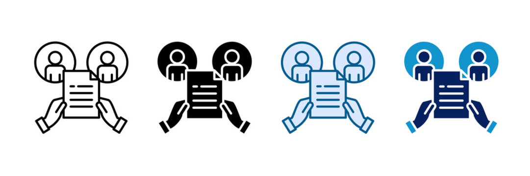 Candidate Profile Icon Set Multiple Style Collection
