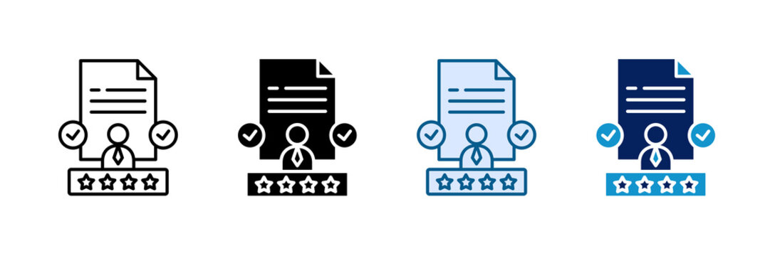 Professional Summary Icon Set Multiple Style Collection