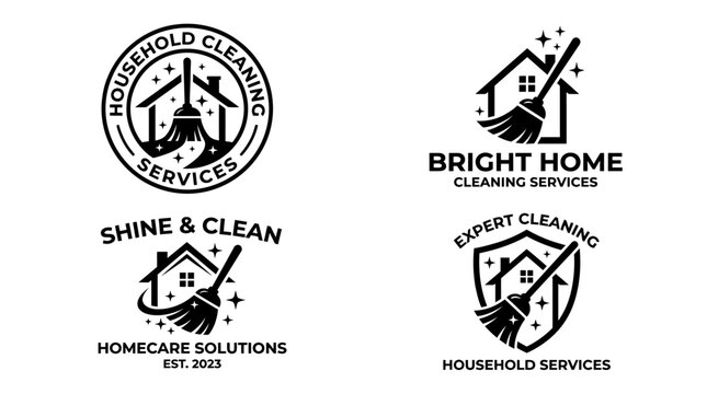 Cleaning Service Logos and Symbols.