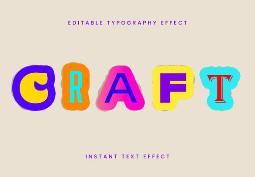 Cutout Collage Text Effect