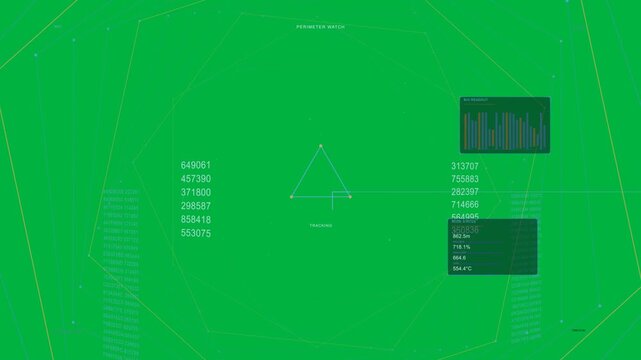 On ping HUD rotating tunnel, updating reads, holding lock for perimeter watch on transparent field
