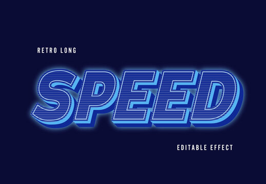 Neon Retro Long Text Effect