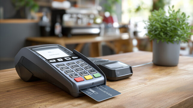 NFC Payment with Credit Card &ndash; Retail Cashless Checkout Concept