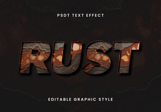Rusted Metal Iron Text Effect