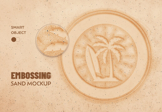 Embossing Sand Mockup