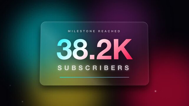 Digital Milestone Reached 40k Subscribers Celebration Animation