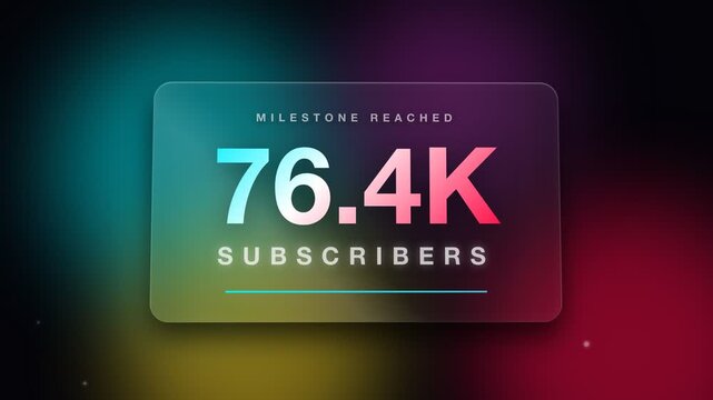Milestone Reached 80k Subscribers Digital Animation Celebration
