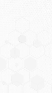 Clean white honeycomb texture with raised hexagon shapes, soft depth, and minimal geometric style. healthcare videos, science backgrounds, tech slides, corporate intros, and elegant overlays.