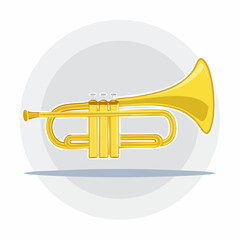 Obraz premium Golden Trumpet Illustration