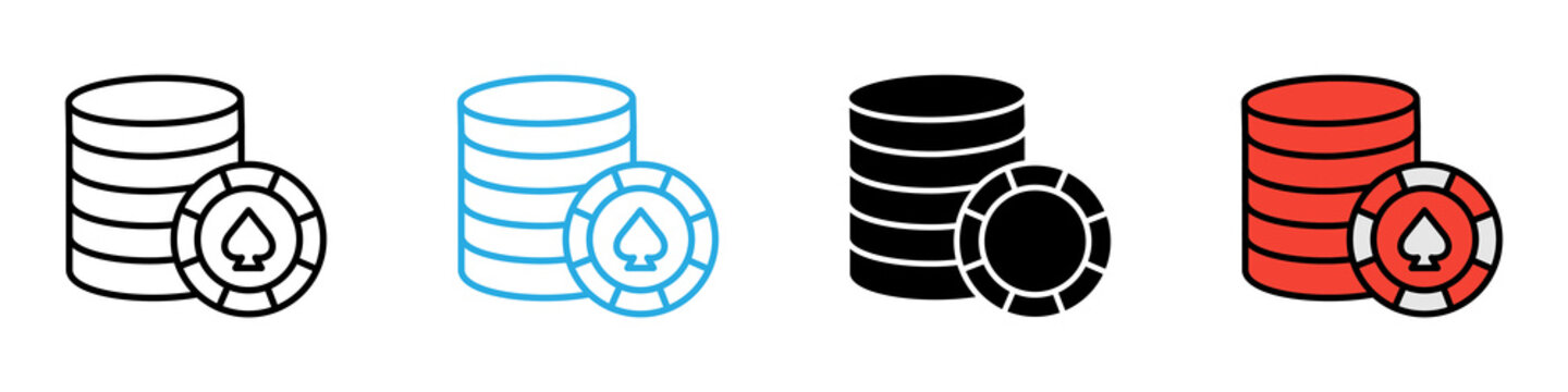 Chip multi - style icon design concept	