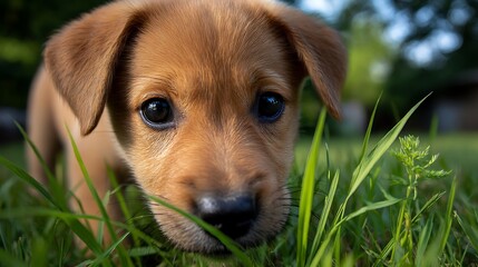 Adorable Cuddling Dog taking a Nap / 気持ちよさそうにうたた寝をするかわいい愛犬のクローズアップ