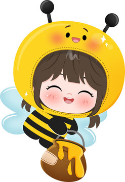 ute Bee Girl with Honey Pot