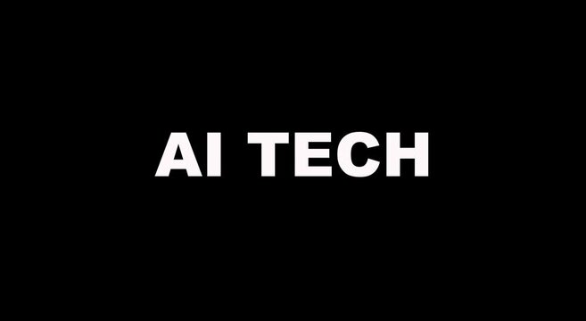 Ai tech animated typography motion for digital innovation themes animation