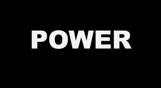 Bold power typography motion for corporate branding and media animation