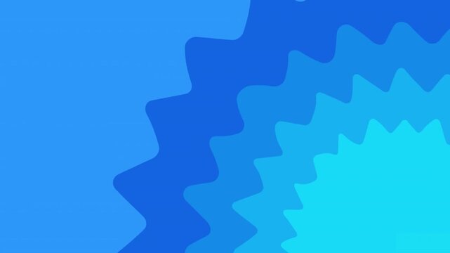 Blue abstract jagged circular burst animation with layered wave pattern loop
