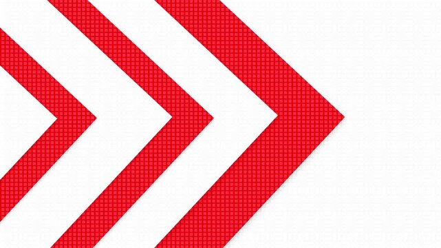 Red white arrow transition background bold chevron shape, clean grid texture, and modern motion design. business videos, news graphics, sports edits, promo slides, and dynamic overlays.