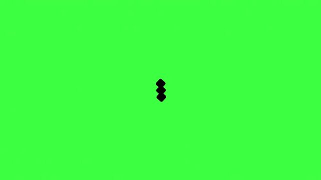 Minimalist loading animation with unique rotating box movement in green screen, suitable for game, web, and app loading screens.