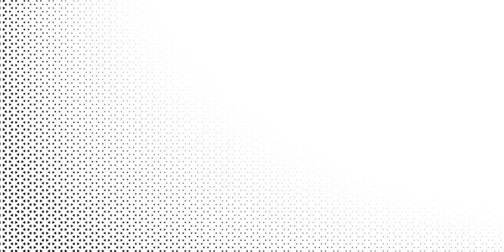Triangular Halftone Texture Retrowave Vector Geometric Technology Abstract Background. Half Tone Triangles Retro Colored Pattern.
