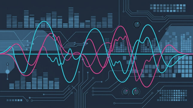 Colorful waves on a graph.