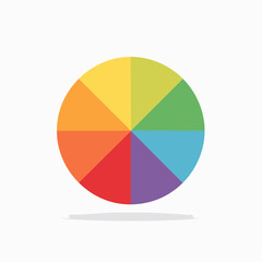 Fototapeta premium Colorful Color Wheel Diagram