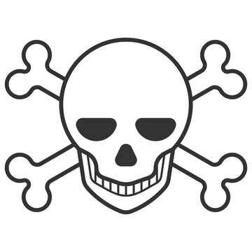 white skull and crossbone icon