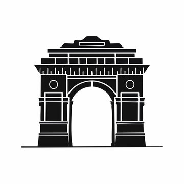 India Gate Silhouette Icon